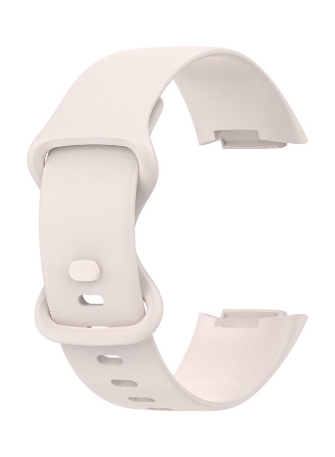 FITME Classic Silicone Band For Fitbit Charge 5 / Charge 6 Beige  - Image 5
