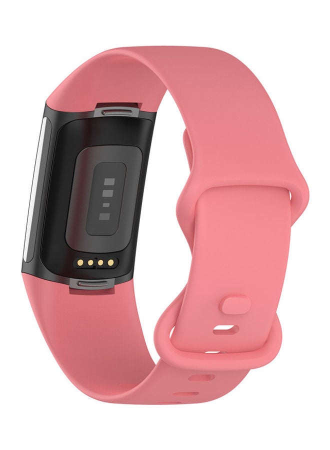 FITME Classic Silicone Band For Fitbit Charge 5 / Charge 6 Pink  - Image 2