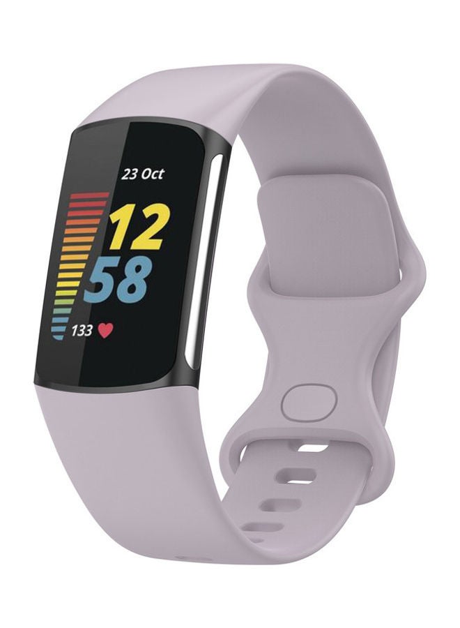 FITME Classic Silicone Band For Fitbit Charge 5 / Charge 6 Lavender  - Image 1