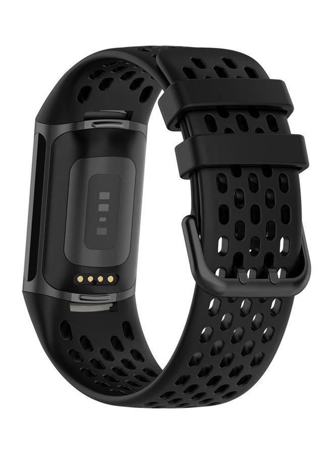 FITME Sport Replacement Band For Fitbit Charge 5 / Charge 6 Black - Image 2