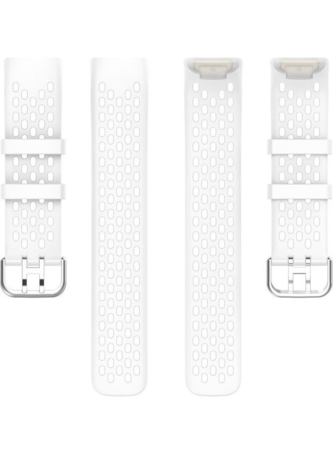 FITME Sport Replacement Band For Fitbit Charge 5 / Charge 6 White - Image 3