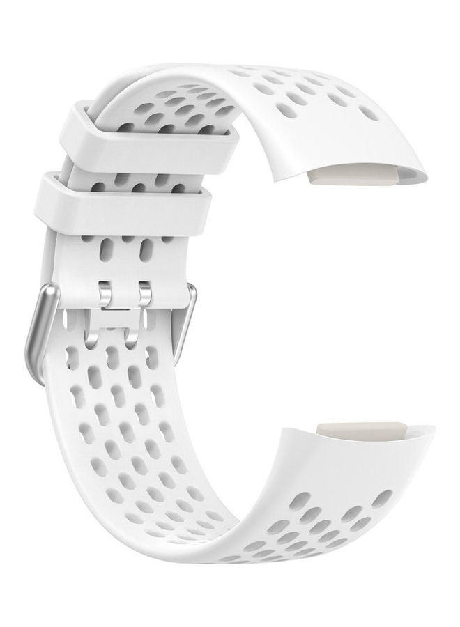 FITME Sport Replacement Band For Fitbit Charge 5 / Charge 6 White - Image 4