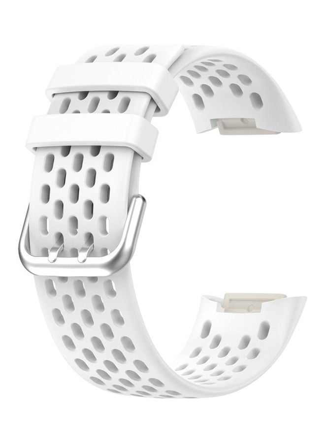 FITME Sport Replacement Band For Fitbit Charge 5 / Charge 6 White - Image 5