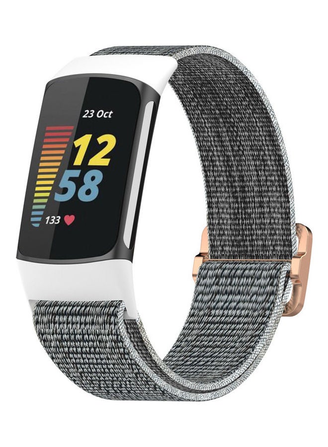 FITME Nylon Strap For Fitbit Charge 5 / Charge 6 Grey  - Image 1