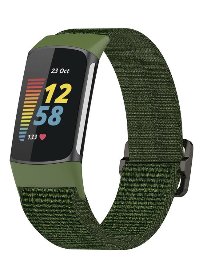 FITME Nylon Strap For Fitbit Charge 5 / Charge 6 Green  - Image 1