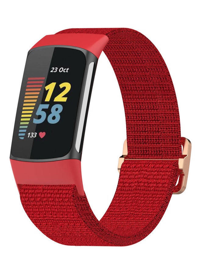 FITME Nylon Strap For Fitbit Charge 5 / Charge 6 Red  - Image 1
