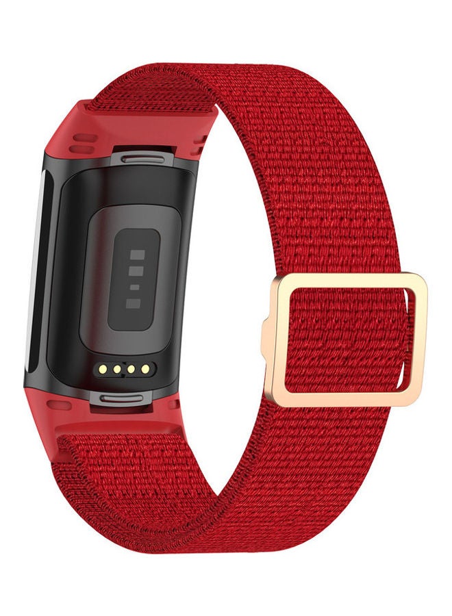 FITME Nylon Strap For Fitbit Charge 5 / Charge 6 Red  - Image 2