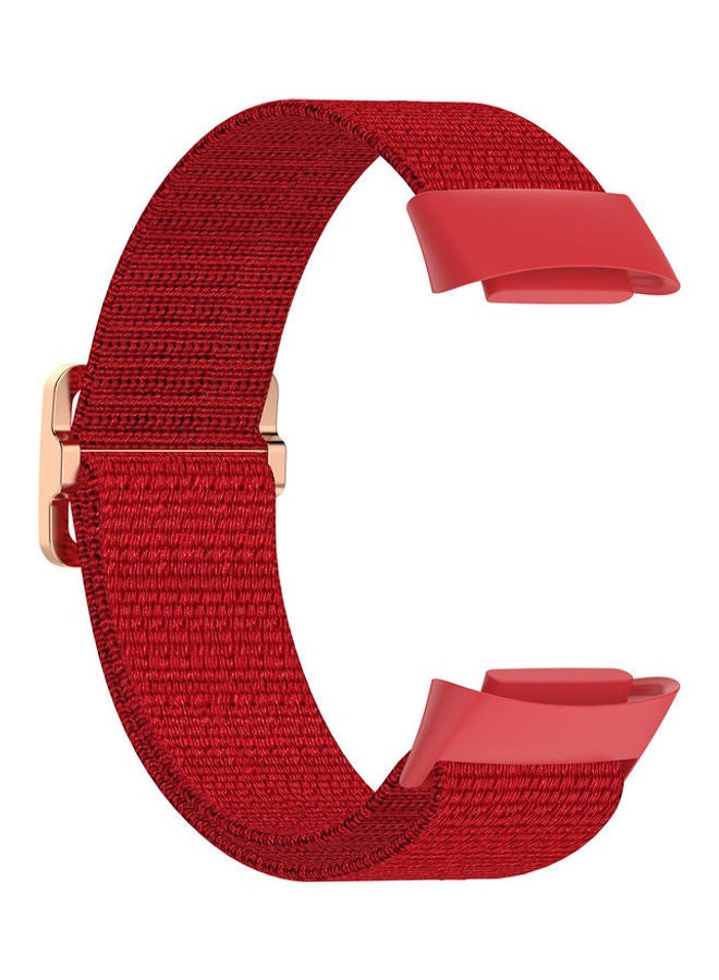 FITME Nylon Strap For Fitbit Charge 5 / Charge 6 Red  - Image 4