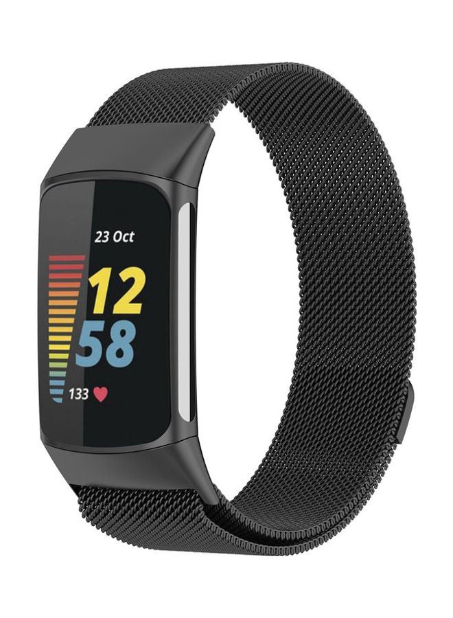 FITME - Milanese Band For Fitbit Charge 5 / Charge 6 Black - Image 1