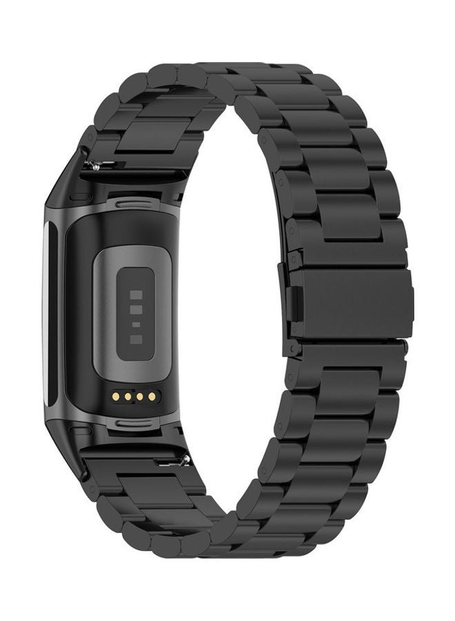 FITME Metal Strap For Fitbit Charge 5 / Charge 6 Black  - Image 2