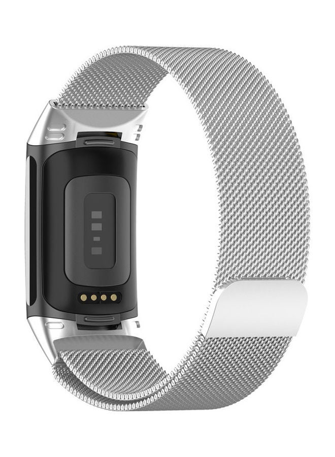 FITME Milanese Band For Fitbit Charge 5 / Charge 6 Silver  - Image 2