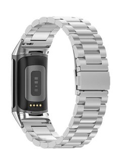 FITME Metal Strap For Fitbit Charge 5 / Charge 6 Silver  - Image 2