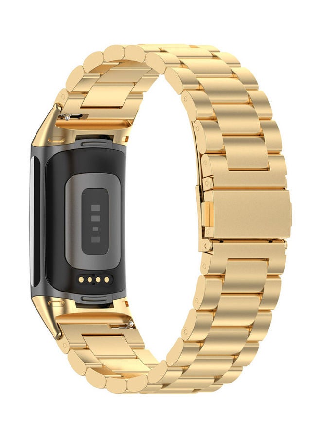FITME Metal Strap For Fitbit Charge 5 / Charge 6 Gold  - Image 2