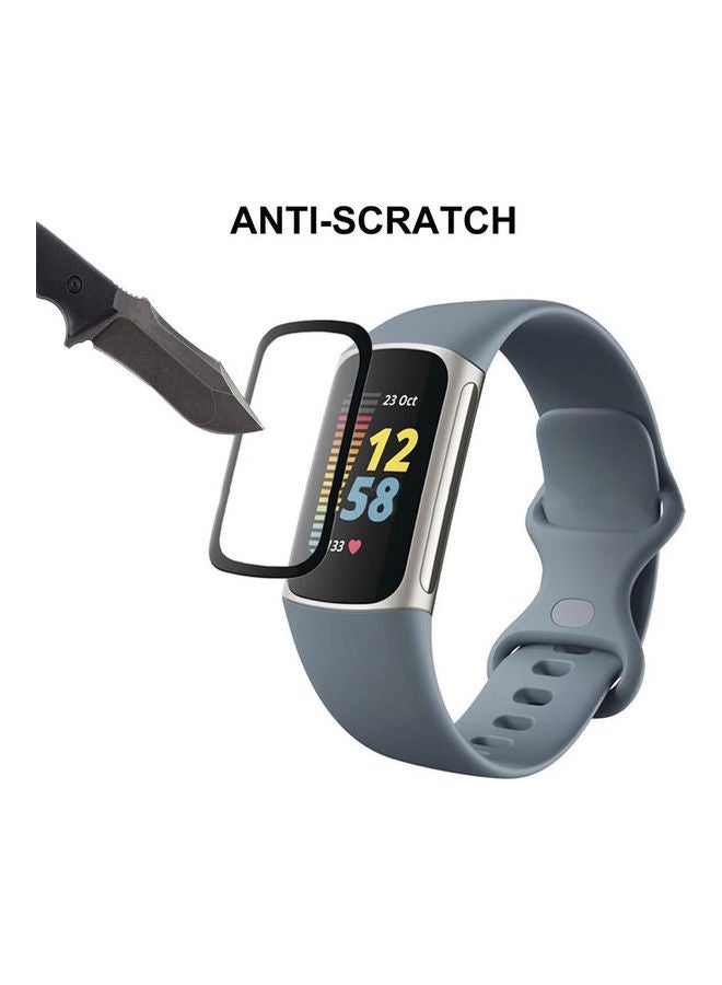 FITME 4-Piece 3D Screen Protector For Fitbit Charge 5 / Charge 6 Black  - Image 3