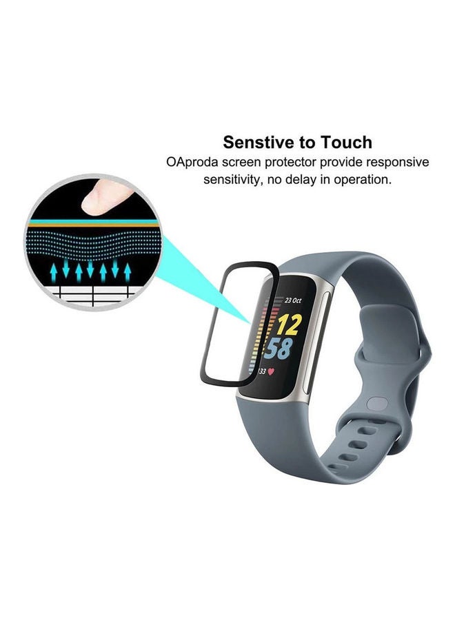 FITME 4-Piece 3D Screen Protector For Fitbit Charge 5 / Charge 6 Black  - Image 4