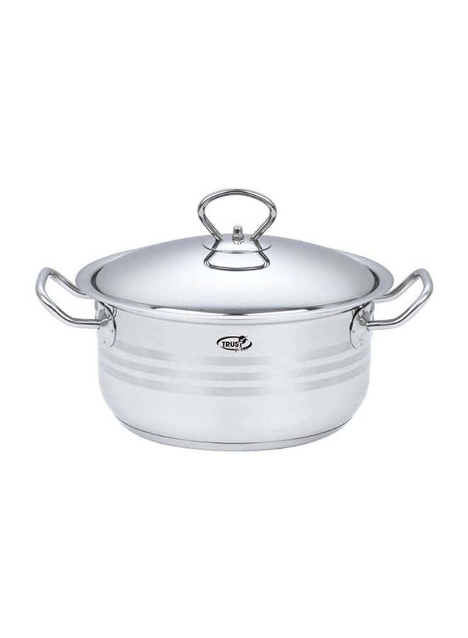 Trust Stainless Steel Casserole With Lid Silver 24centimeter - Image 1