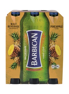 Barbican Pineapple Flavoured Non-Alcoholic Malt Beverage NRB Pineapple 330ml Pack of 6  - Image 1
