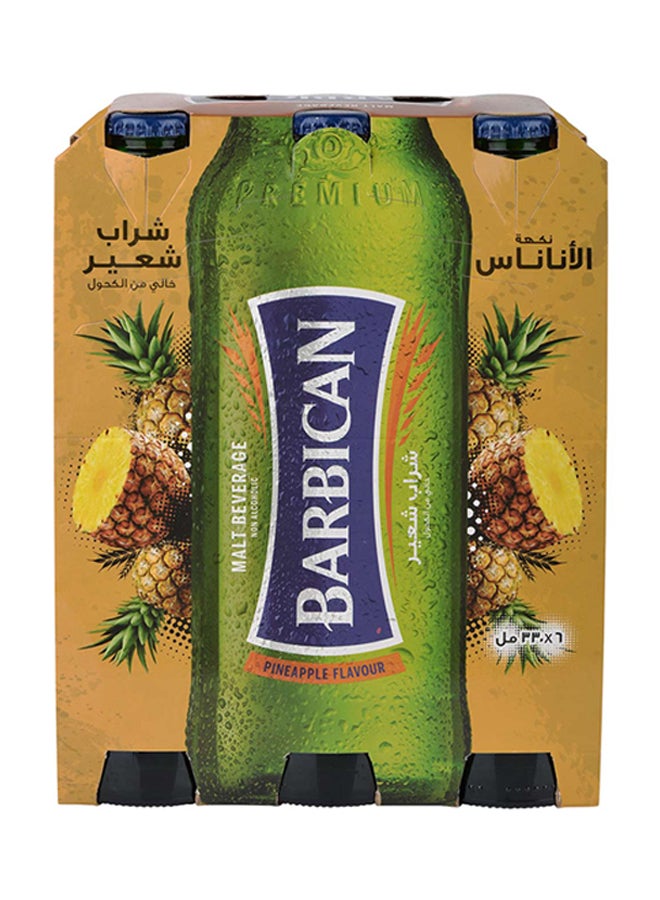 Barbican - Pineapple Flavoured Non-Alcoholic Malt Beverage NRB Pineapple 330ml Pack of 6 - Image 1