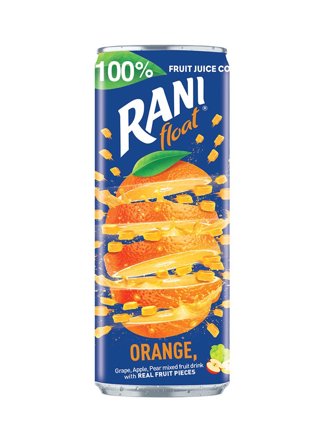 Rani - Float Orange, No Added Sugar, 100% Fruit Juice Orange 240ml Pack of 6 - Image 1