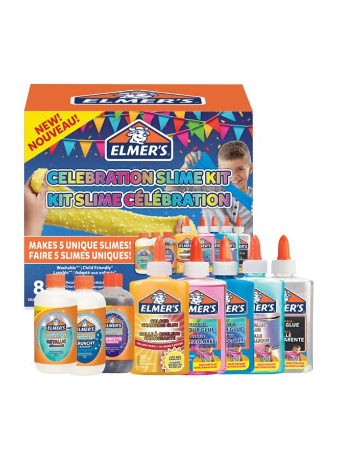 Elmers 8- Piece Celebration Slime Kit 180x195x50cm - Image 1