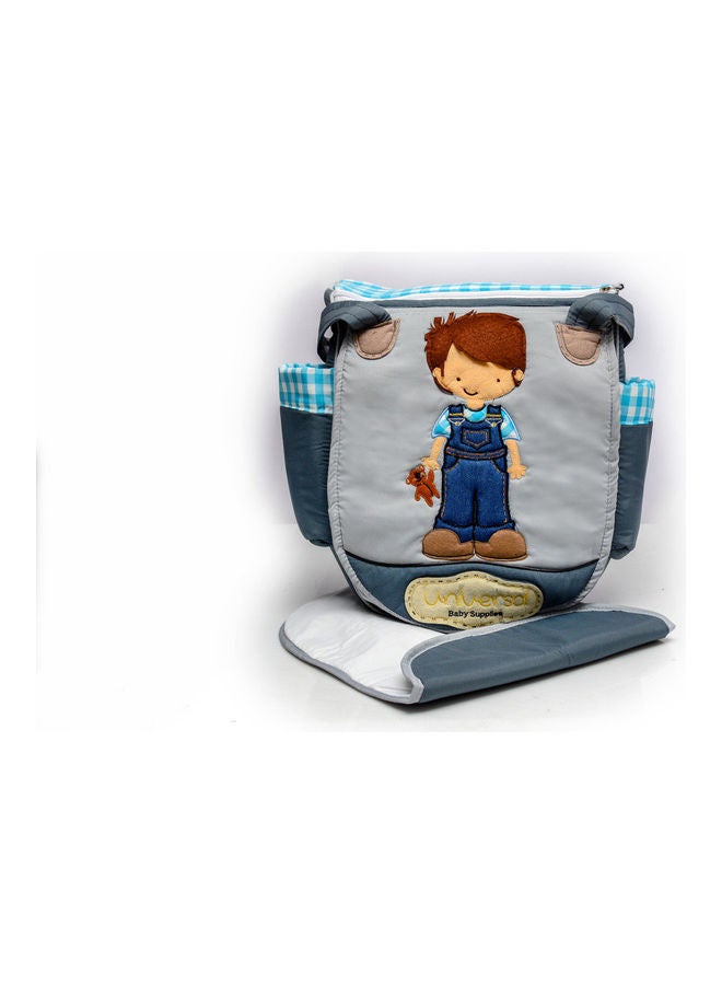 يونيفرسال حقيبة حفاضات بتصميم وجه الطفل - أزرق - Image 1