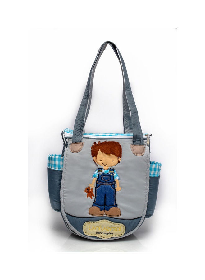 يونيفرسال حقيبة حفاضات بتصميم وجه الطفل - أزرق - Image 3