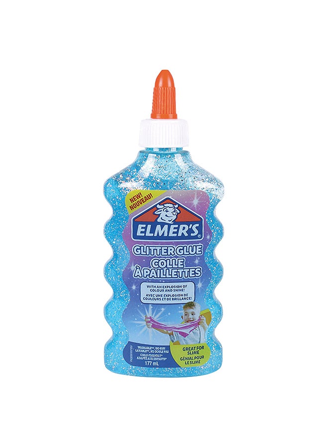 إلميرز Glitter Glue Washable Blue 177ml  - Image 1
