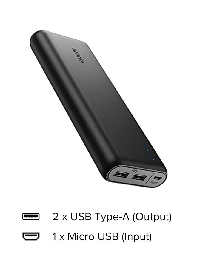 Power Bank Anker PowerCore 20100mAh - Ultra High Capacity Portable Charger with 4.8A Output and PowerIQ Technology, External Battery Pack for iPhone, iPad & Samsung Galaxy & More Black 