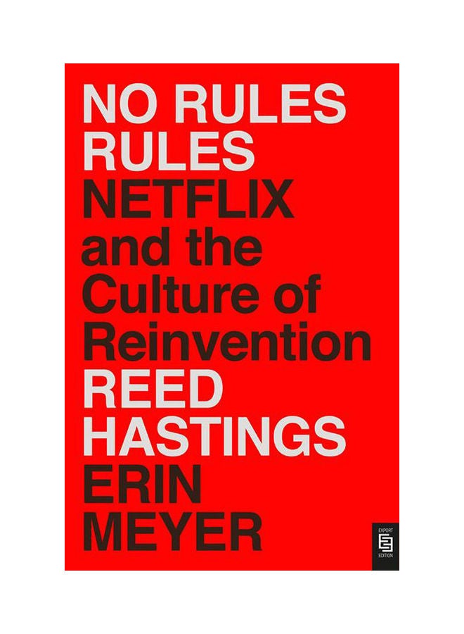 No Rules Rules Paperback English by Reed Hastings & Erin Meyer - 2020 