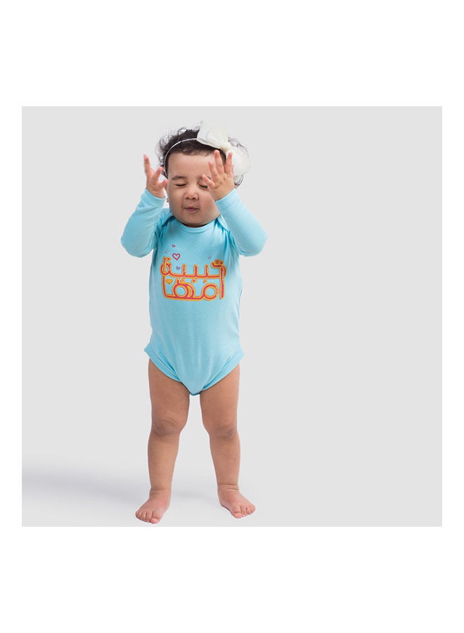 ناس تريندس Moms Sweetheart Long Sleeve Bodysuit Light Blue
