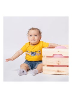 NAS Trends Yes I Can Short Sleeve Bodysuit Yellow 