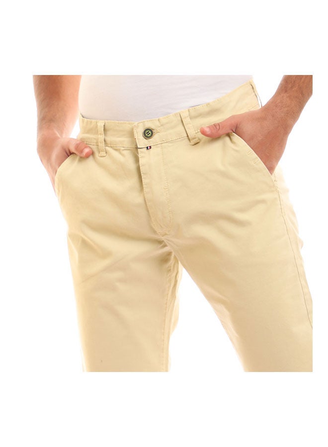 Andora Causal Plain Basic Pants Beige - Image 4