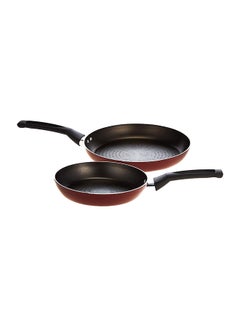 Prestige 25-Piece Aluminium Non-Stick Coating Durable Design Non-Slip Ergonomic Handle Kitchen Cookware Set Includes 1x Cookware (20 cm), 1x Casserole With Glass Lid (24 cm), 1x Casserole With Glass Lid (30 cm), 1x Casserole With Glass Lid (28 cm), 1x Wok With Glass Lid (14 cm), 1x Saucepan With Glass Lid (30 cm), 1x Concave Tawa (20 cm), 1x Fry Pan (26 cm), 4x Fry Pan, 5x Tool Set, 7x Knife With Holder Set Red  - Image 2