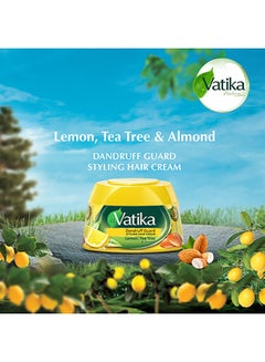 Vatika Naturals Dandruff Guard Styling Hair Cream Enriched With Lemon Tea Tree And Almond 140ml  - Image 2