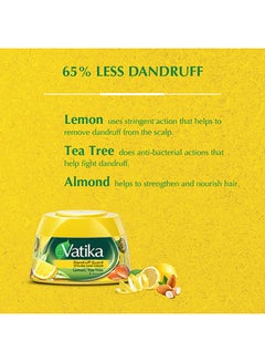 Vatika Naturals Dandruff Guard Styling Hair Cream Enriched With Lemon Tea Tree And Almond 140ml  - Image 3