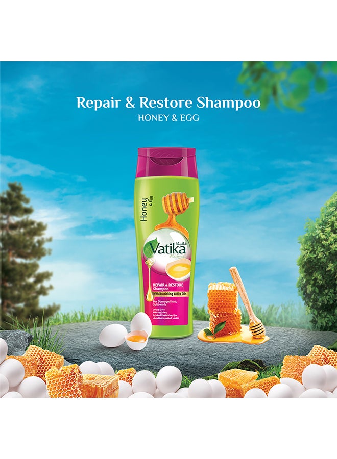 Dabur - Repair And Restore Shampoo Enriched With Egg And Honey For Damaged Hair And Splitends 200ml - Image 1