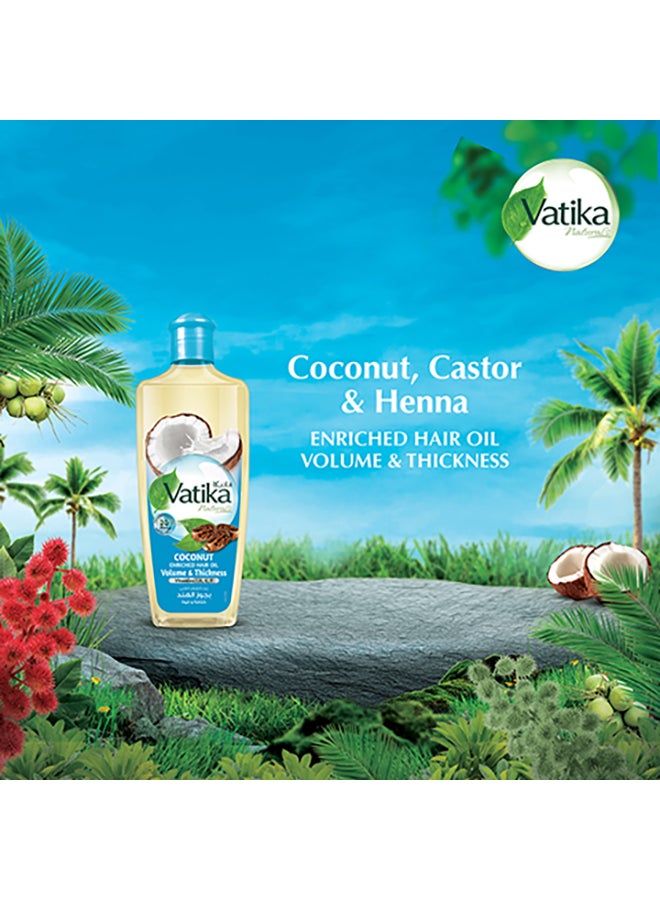 VATIKA Coconut Enriched Hair Oil Volume And Thickness 300ml  - Image 3