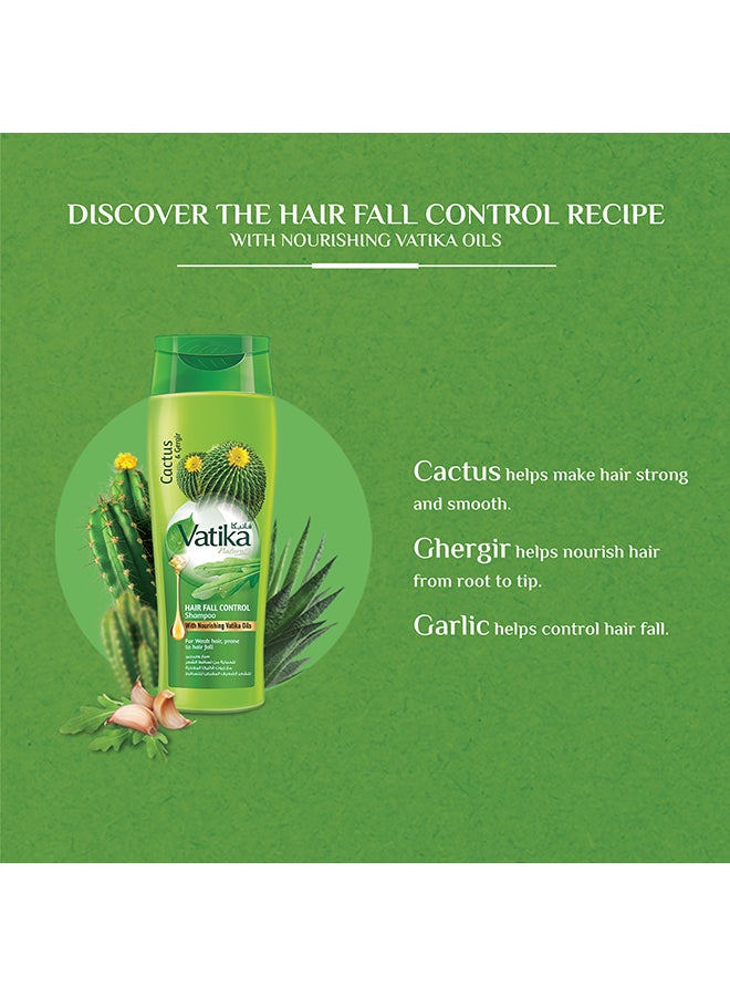 VATIKA Hair Fall Control Shampoo Enriched With Cactus And Gergir For Weak Hair 400ml  - Image 2