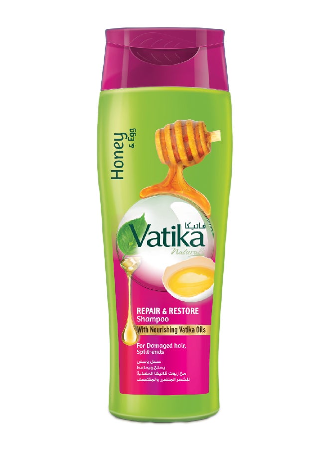 Dabur Repair And Restore Shampoo Enriched With Egg And Honey For Damaged Hair And Splitends 400ml - Image 1