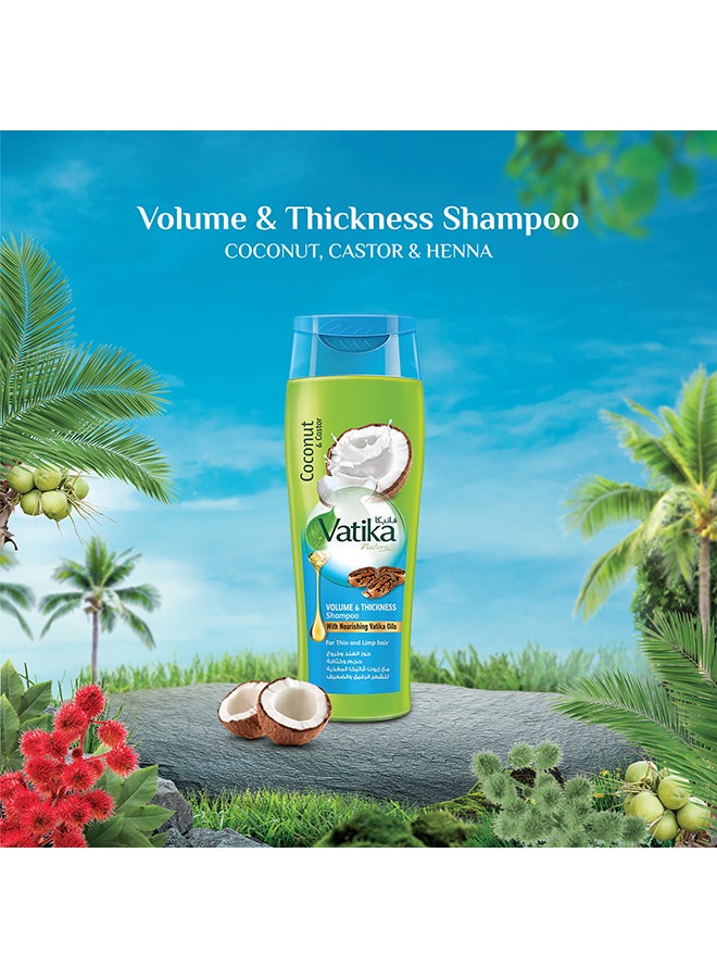 Dabur Volume And Thickness Shampoo Enriched With Coconut And Castor For Thin And Limp Hair 400ml - Image 2