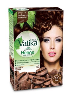 VATIKA Dark Brown Henna Hair Color 100% Grey Coverage No Ammonia 4.5 Dark Brown 60grams  - Image 1