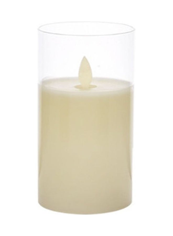 BADRA Candle In Glass White 7.5x7.5x10cm - Image 1