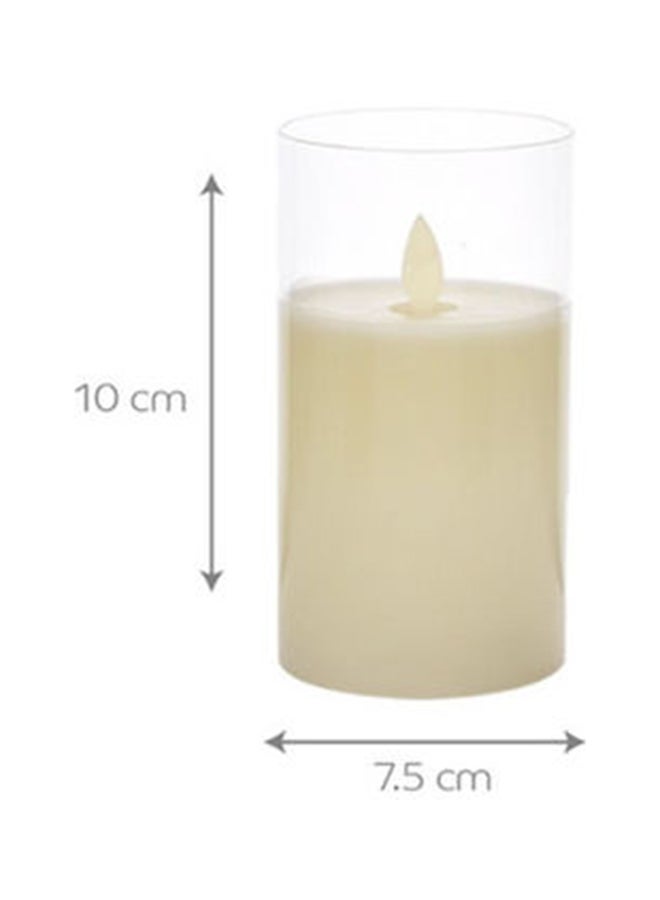 BADRA Candle In Glass White 7.5x7.5x10cm - Image 2