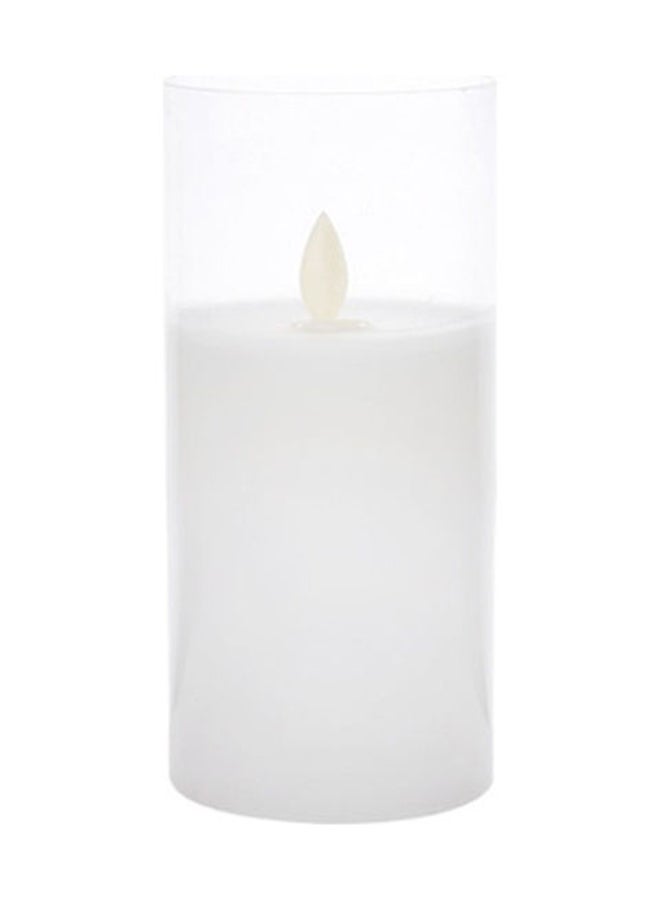 BADRA - Candle In Glass White 7.5x7.5x12.5cm - Image 1