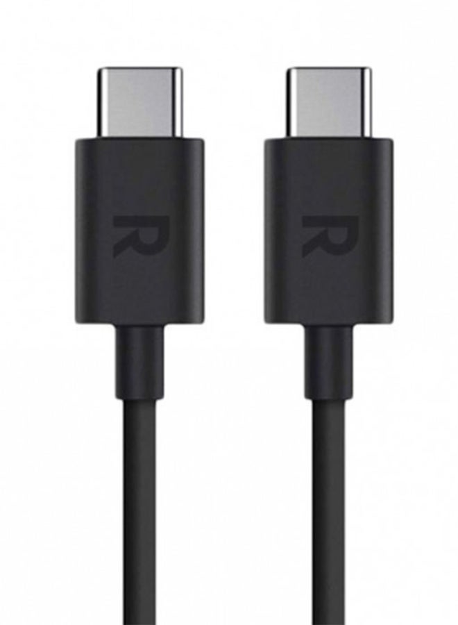 RAVPOWER Type C To Type C Charging Cable Black  - Image 1