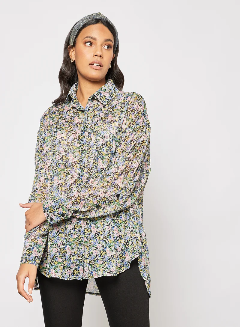 GHOSPELL Reverie Floral Oversized Shirt