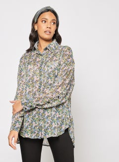 GHOSPELL Reverie Floral Oversized Shirt Multicolour  - Image 1