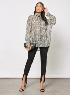 GHOSPELL Reverie Floral Oversized Shirt Multicolour  - Image 3