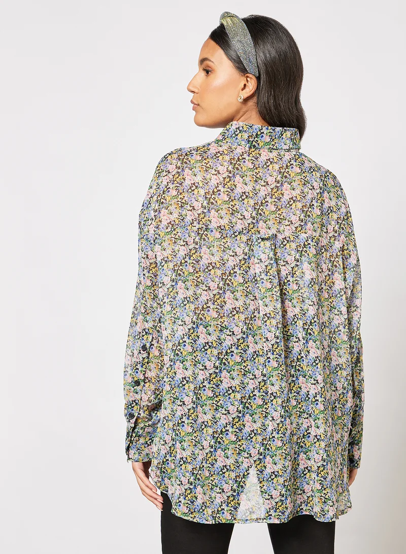 غوسبل Reverie Floral Oversized Shirt