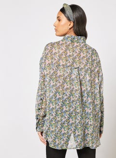 GHOSPELL Reverie Floral Oversized Shirt Multicolour  - Image 2